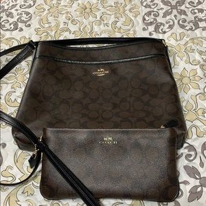 Coach crossbody and wristlet